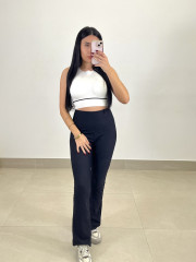 Legging campana negro