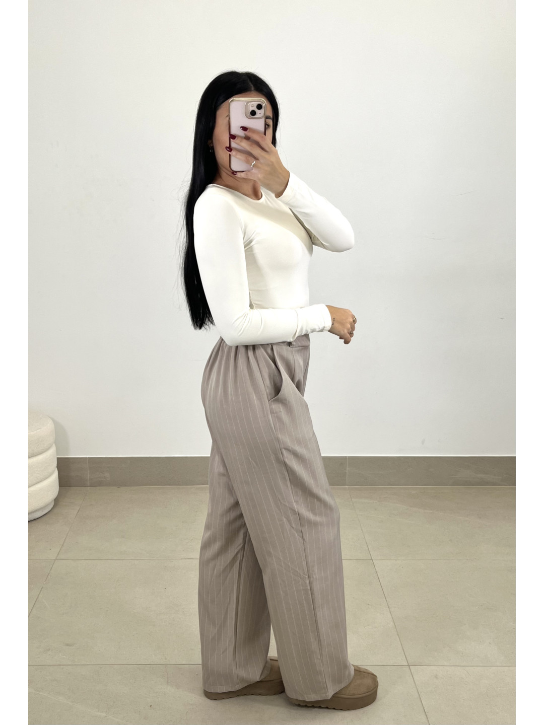 pantalon raya diplomatica camel