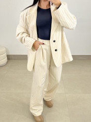 pantalon raya diplomatica beige