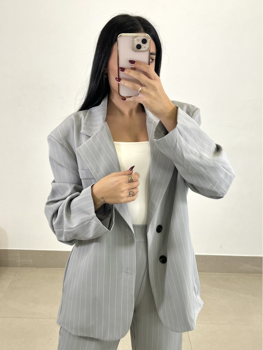 Blazer raya diplomatica gris