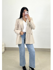 blazer estructura beige