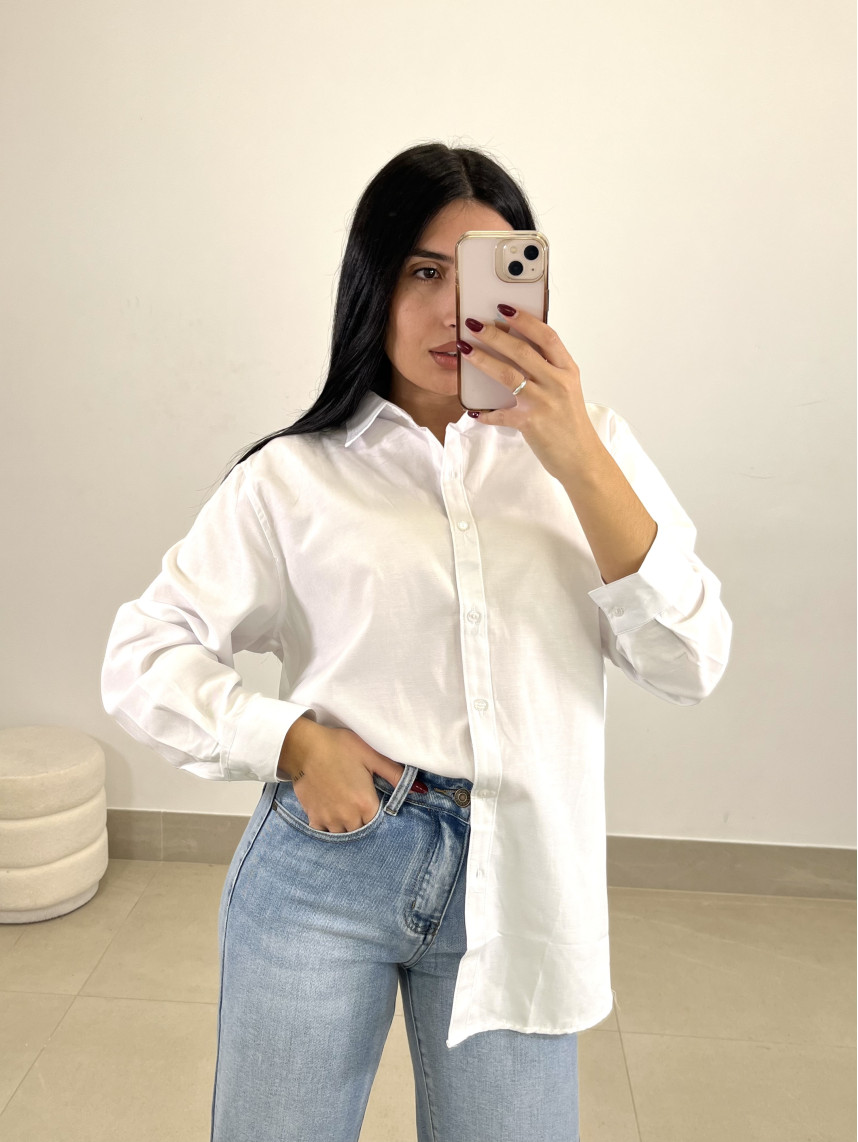 camisa oxford blanca