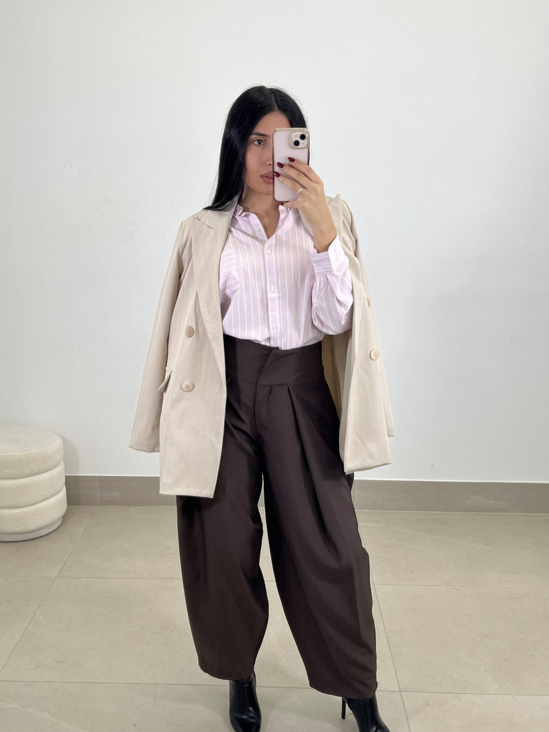 camisa oxford raya rosa