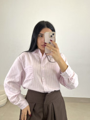 camisa oxford raya rosa