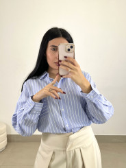 camisa oxford raya celeste