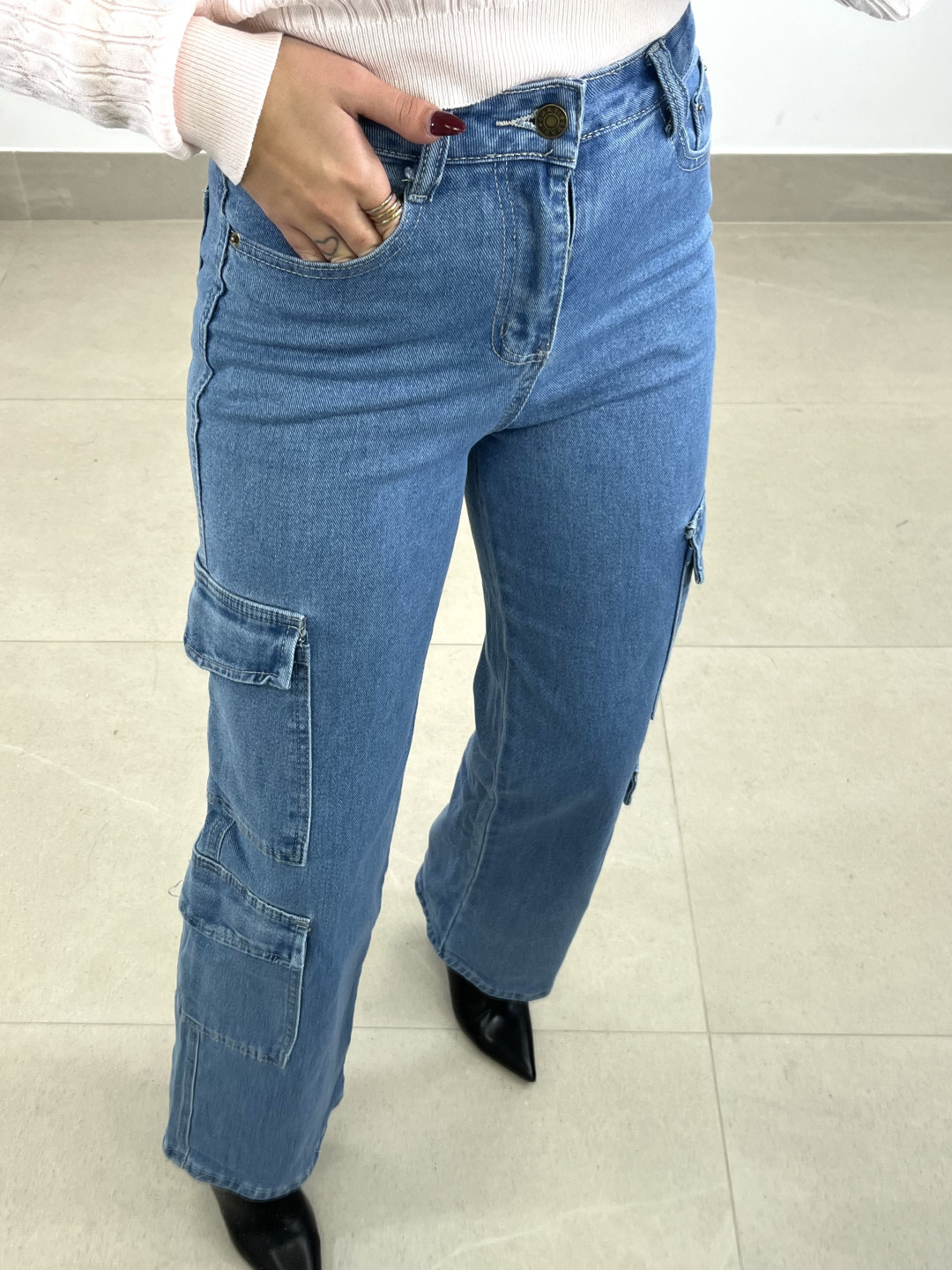 Vaquero cargo corte recto