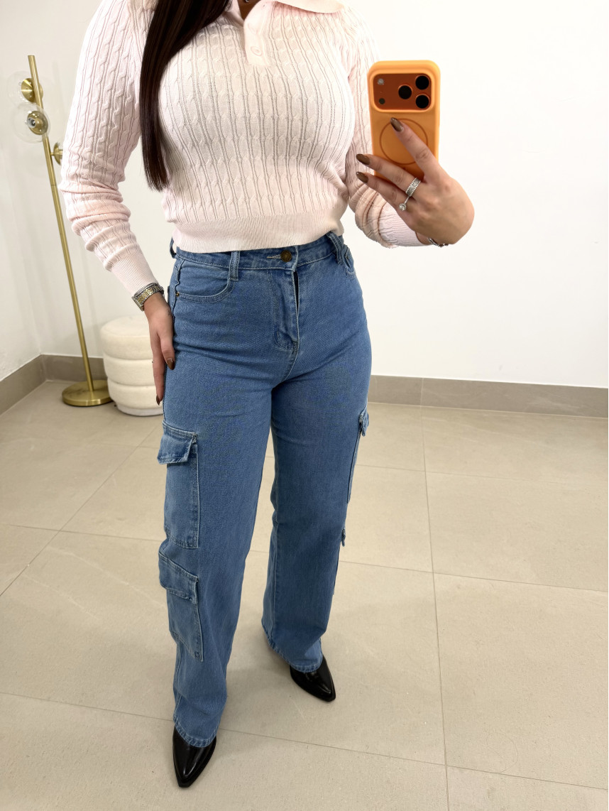 Vaquero cargo corte recto