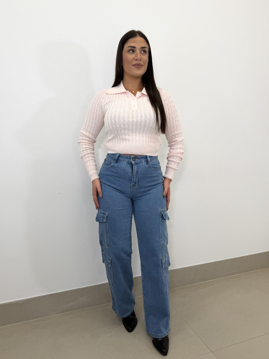 Vaquero cargo corte recto