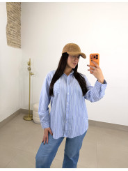 camisa oxford raya celeste