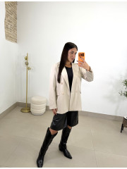 blazer estructura beige
