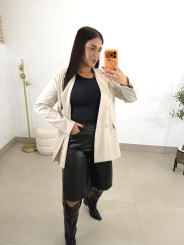 blazer estructura beige