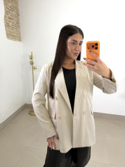 blazer estructura beige