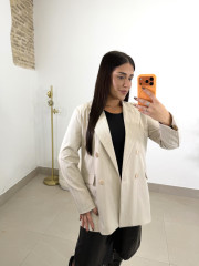 blazer estructura beige