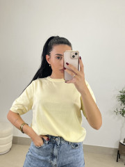 jersey punto manga corta amarillo