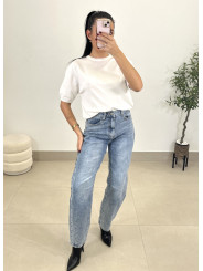 jersey punto manga corta blanco