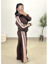 conjunto selena marron/rosa