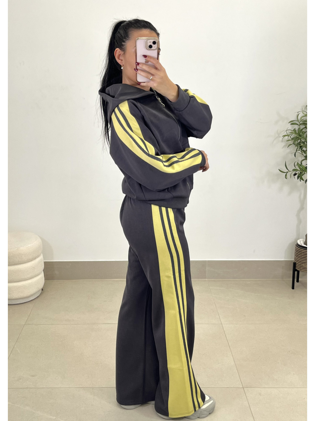 conjunto selena gris oscuro/verde