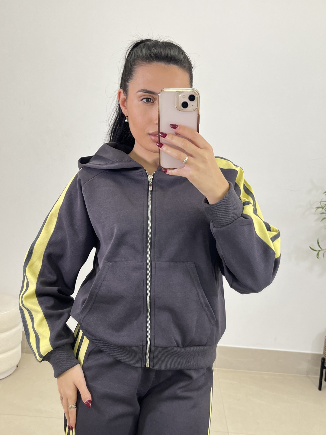 conjunto selena gris oscuro/verde