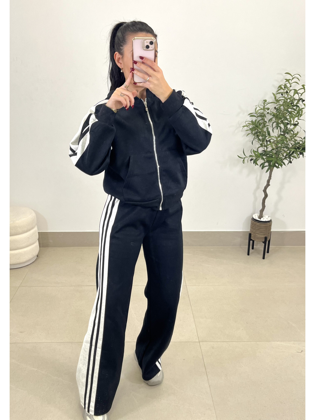 Conjunto selena negro/gris claro