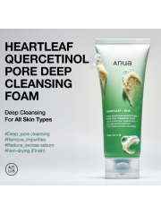 HEARTLEAF QUERCETINOL PORE DEEP LIMPIADOR EN ESPUMA 150ml ANUA
