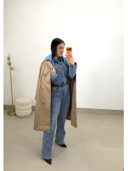 Gabardina combinada camisa