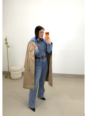 Gabardina combinada camisa