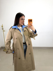 Gabardina combinada camisa