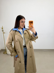 Gabardina combinada camisa