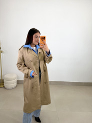 Gabardina combinada camisa