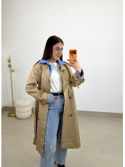 Gabardina combinada camisa