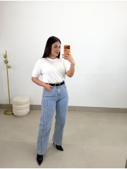 jersey punto manga corta blanco