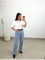 jersey punto manga corta blanco