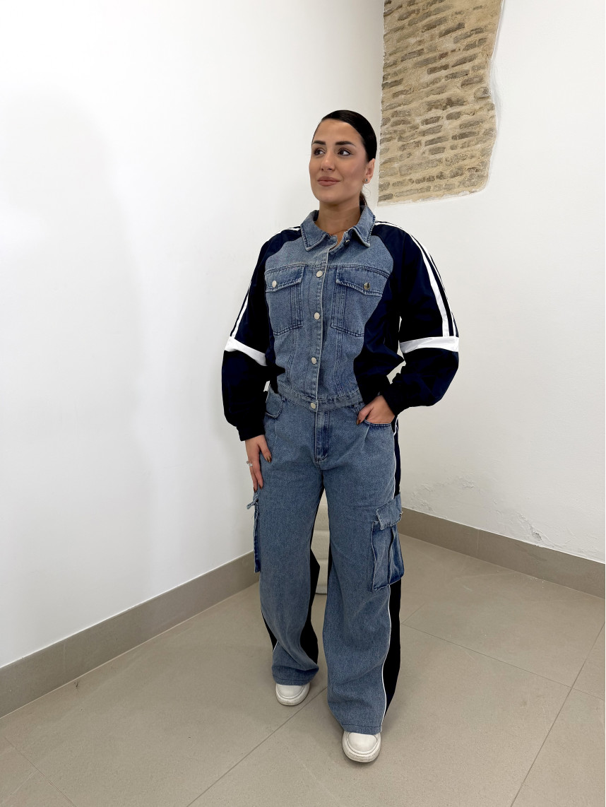 Conjunto combinado denim azul