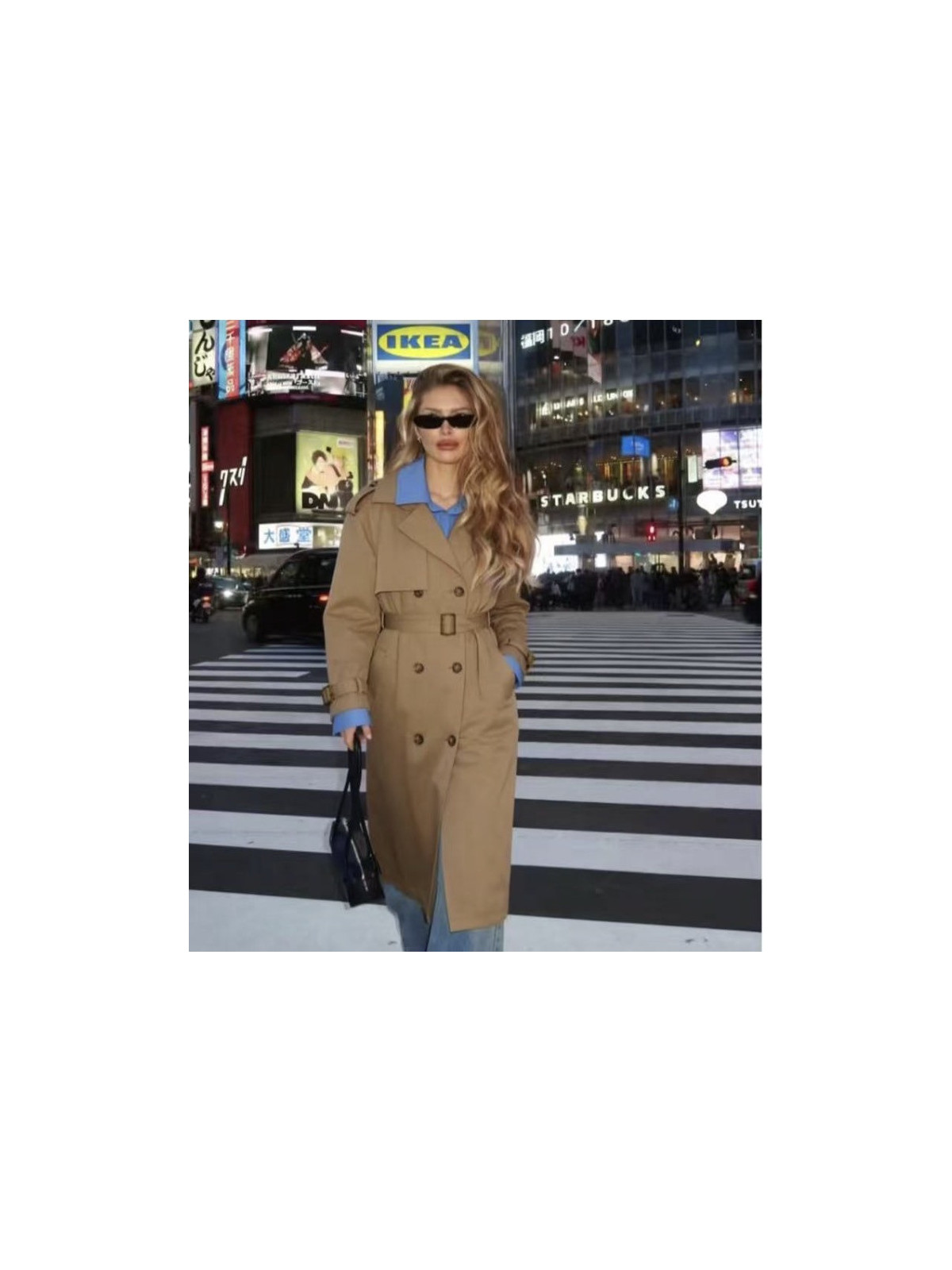 Gabardina combinada camisa