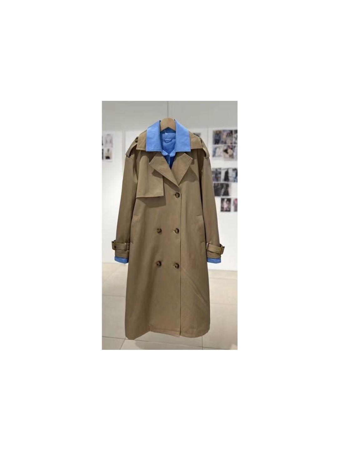 Gabardina combinada camisa