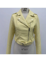 Cazadora polipiel amarilla