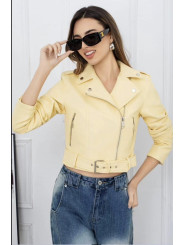 Cazadora polipiel amarilla