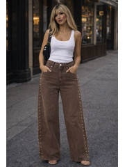 Vaquero marron detalle tachuela