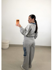 Conjunto combinado denim gris