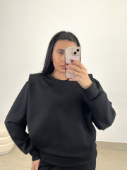 Sudadera hombrera negra