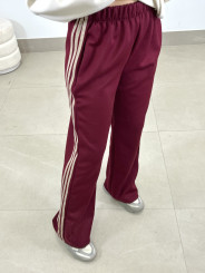 pantalon tinto felpa raya lateral beige