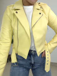Cazadora polipiel amarilla