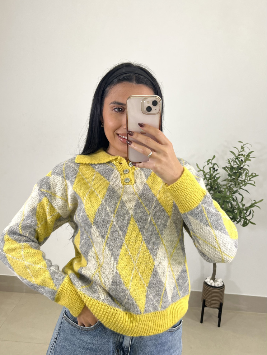 Jersey rombos amarillo