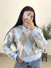 Jersey rombos celeste