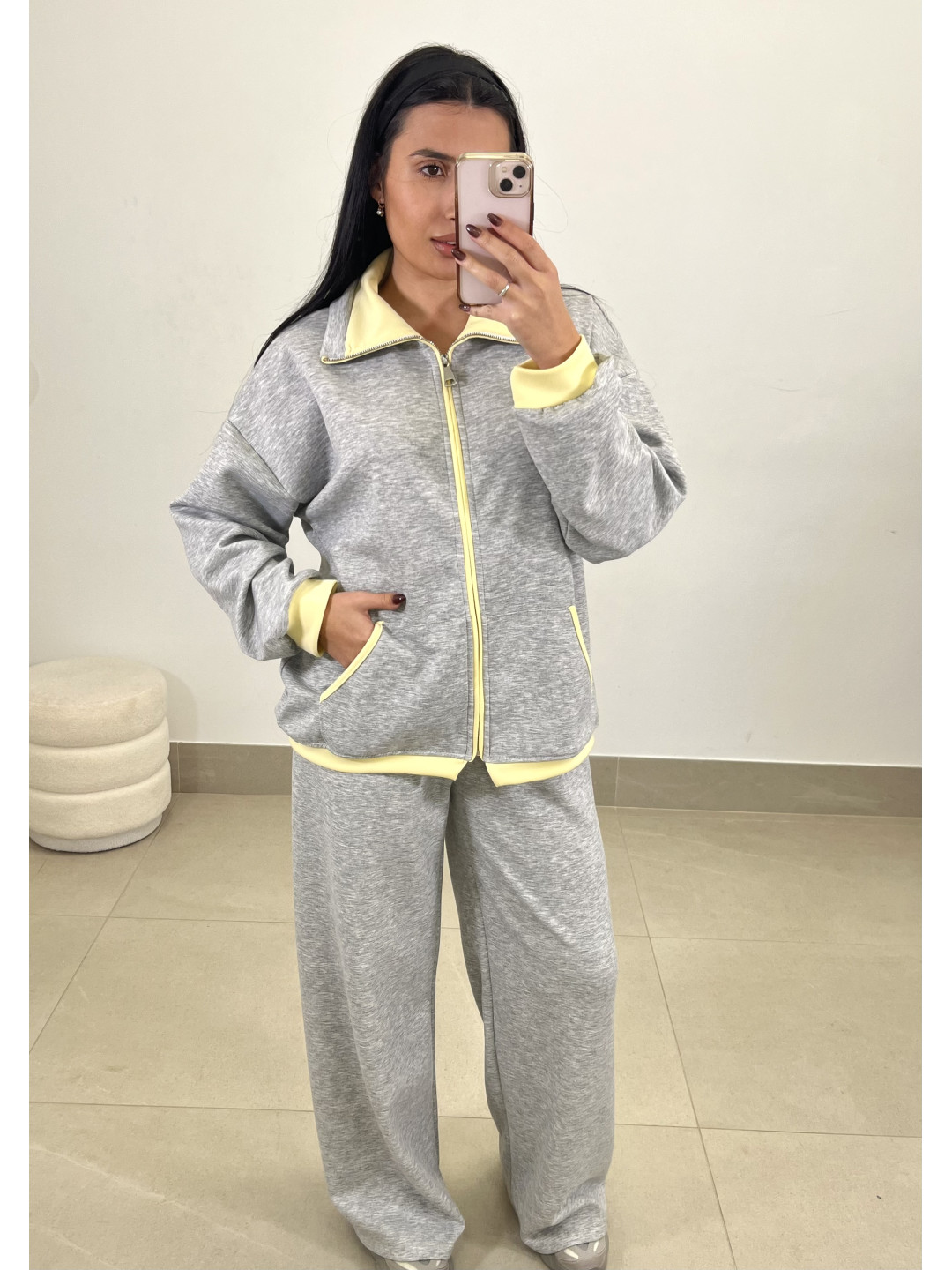 Conjunto Miranda gris claro