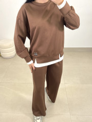 Conjunto combinado mim  marron