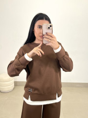 Conjunto combinado mim  marron