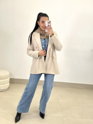 blazer estructura beige