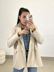 blazer estructura beige
