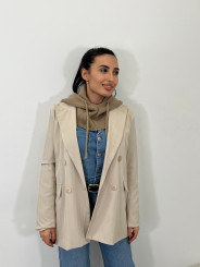 blazer estructura beige